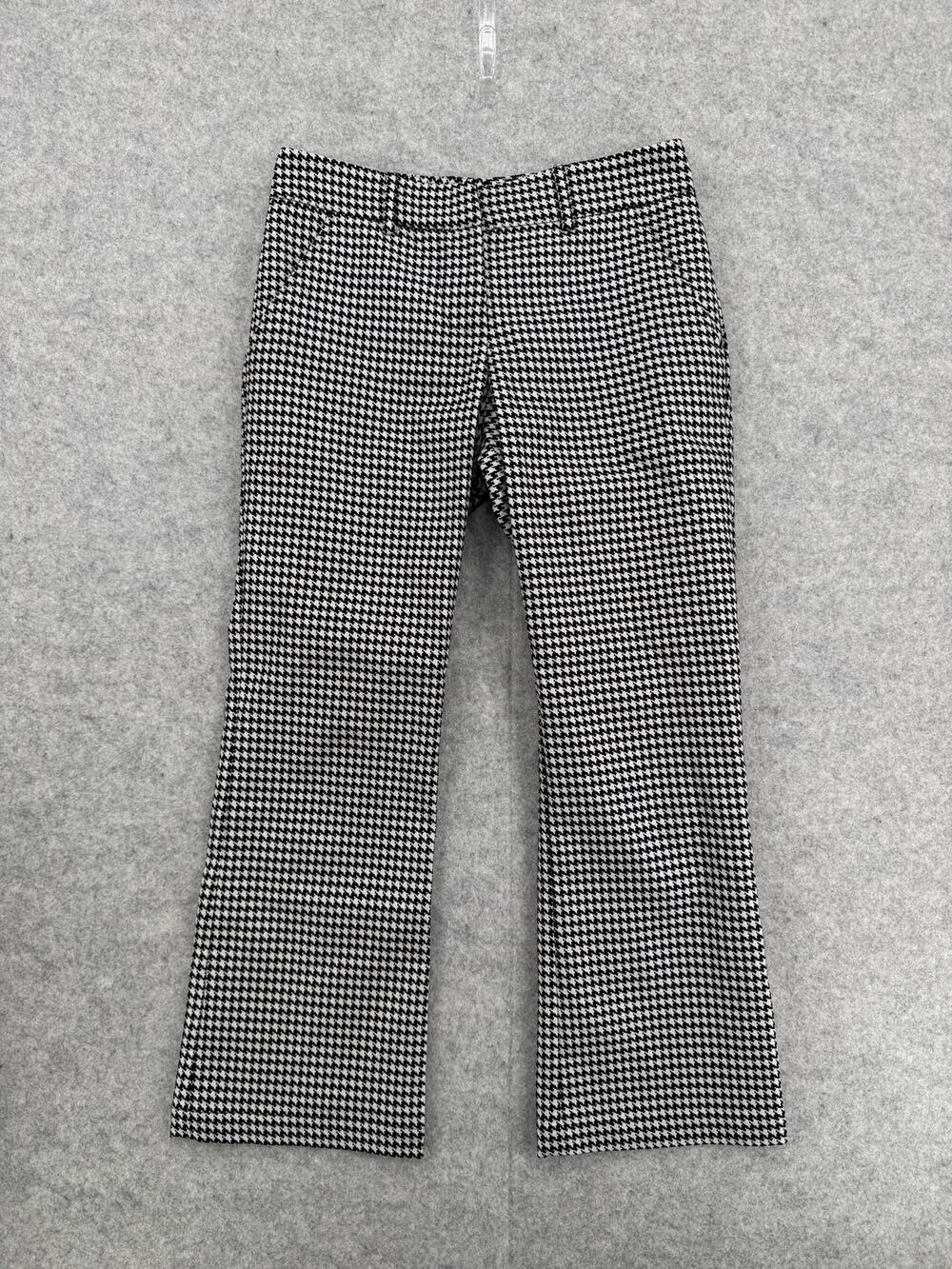 Silvia Tcherassi Sliver Black Houndstooth Ariel Dress Pants Size X-Small